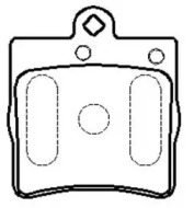 HSB GOLD hp9578 -  Комплект тормозных колодок, дисковый тормоз